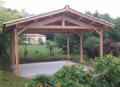 Carport via une charpente en kit pas chère